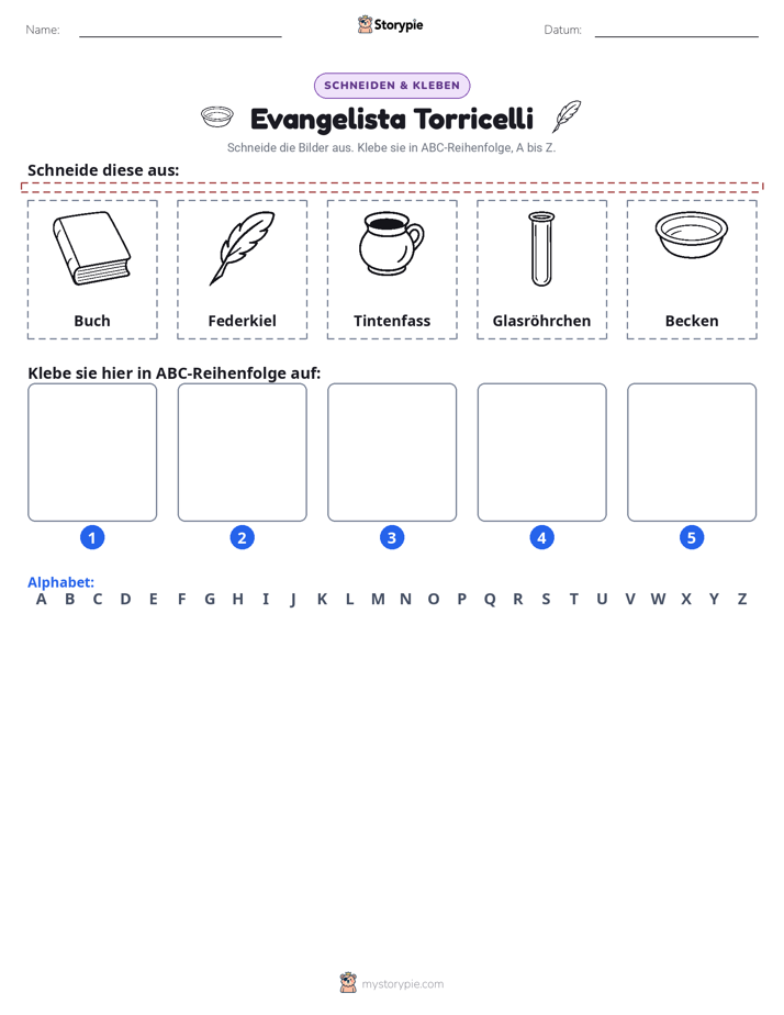 Schneiden & Einfügen Alphabet