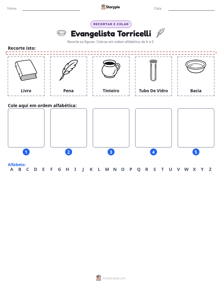 Recortar & Colar Alfabeto