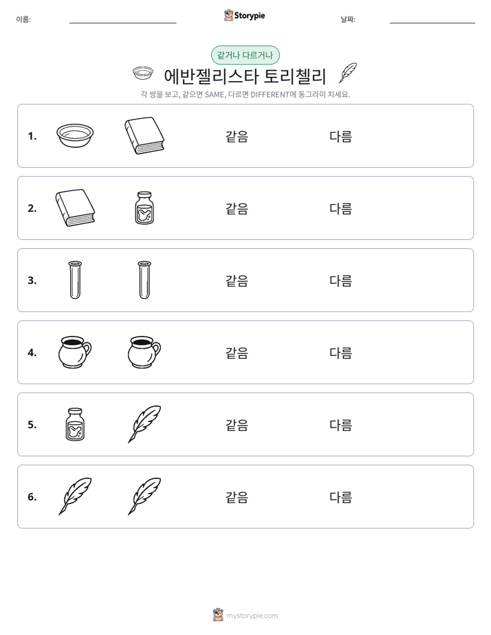 같은 것 또는 다른 것