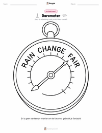 Barometer kleurplaat voor kinderen