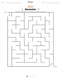 Barometer afdrukbare werkblad voorbeeld