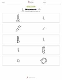 Barometer druckbare Arbeitsblatt Vorschau