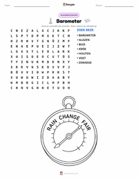 Barometer afdrukbare werkblad voorbeeld