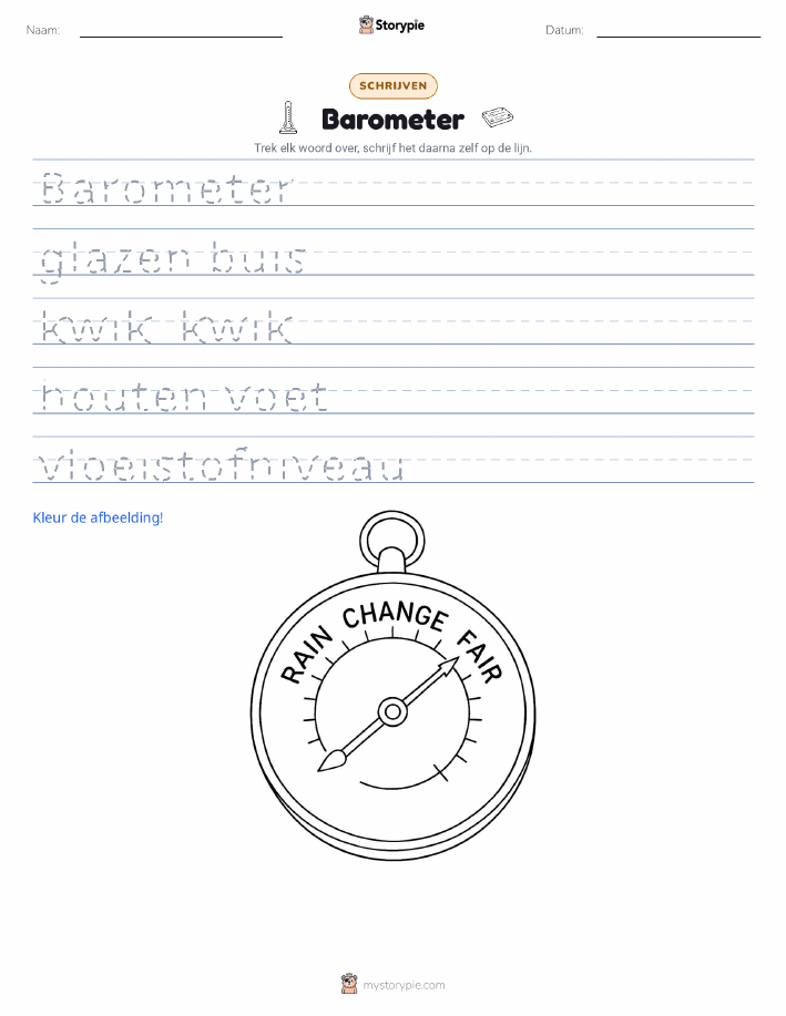 Schrijf Oefening