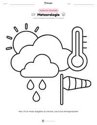 Pagina da colorare di Meteorologia per bambini