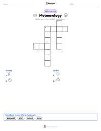 Meteorology printable worksheet preview