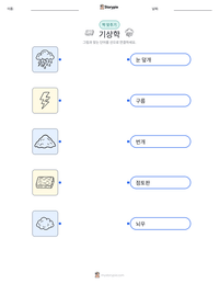 기상학 인쇄 가능한 워크시트 미리보기