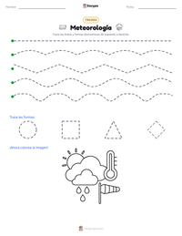 Vista previa de la hoja de trabajo imprimible de Meteorología