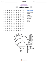 Meteorology printable worksheet preview
