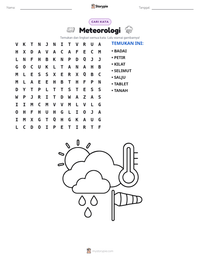Prabaca lembar kerja cetak Meteorologi
