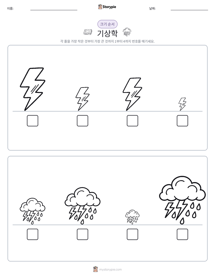 크기 순서