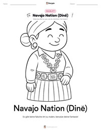 Navajo Nation (Diné) druckbare Arbeitsblatt Vorschau