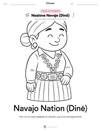 Anteprima della scheda stampabile di Nazione Navajo (Diné)