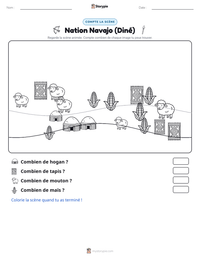 Aperçu de la feuille de travail imprimable Nation Navajo (Diné)