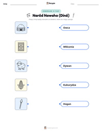 Podgląd drukowalnego arkusza ćwiczeń Naród Nawaho (Diné)