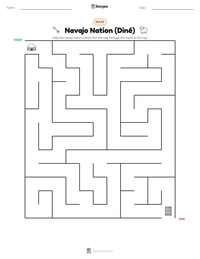 Navajo Nation (Diné) printable worksheet preview