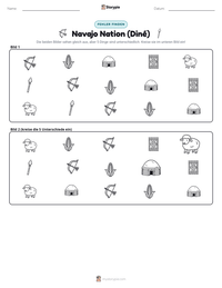 Navajo Nation (Diné) druckbare Arbeitsblatt Vorschau