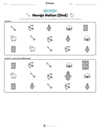 Navajo Nation (Diné) printable worksheet preview