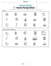 Vista previa de la hoja de trabajo imprimible de Nación Navajo (Diné)