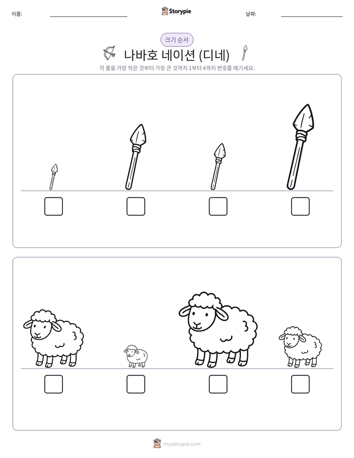 크기 순서