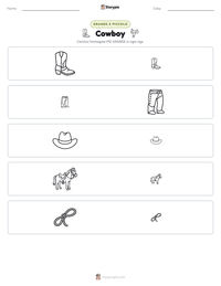 Anteprima della scheda stampabile di Cowboy