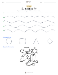 Anteprima della scheda stampabile di Cowboy