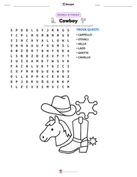 Anteprima della scheda stampabile di Cowboy