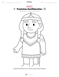 Powhatan-Konföderation druckbare Arbeitsblatt Vorschau