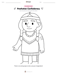 Powhatan Confederacy printable worksheet preview