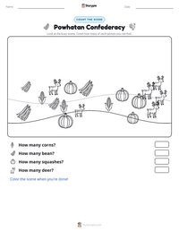 Powhatan Confederacy printable worksheet preview