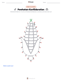 Powhatan-Konföderation druckbare Arbeitsblatt Vorschau