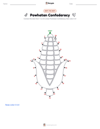 Powhatan Confederacy printable worksheet preview