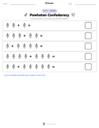 Powhatan Confederacy printable worksheet preview