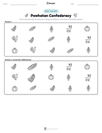 Powhatan Confederacy printable worksheet preview