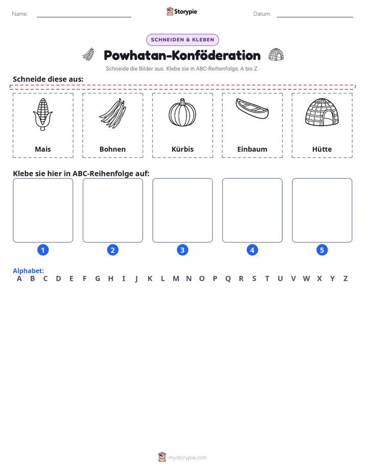 Schneiden & Einfügen Alphabet