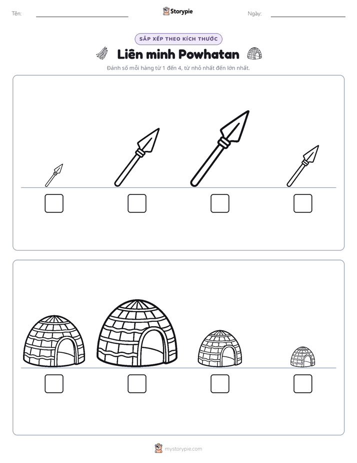 Thứ Tự Kích Thước