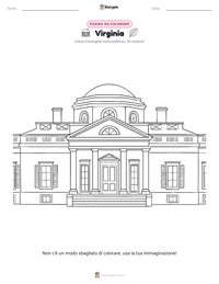 Pagina da colorare di Virginia per bambini