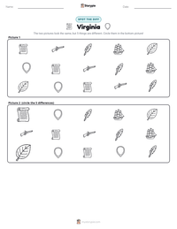 Virginia printable worksheet preview