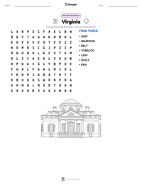 Virginia printable worksheet preview