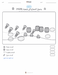 معاينة ورقة العمل القابلة للطباعة وصول الحجاج إلى بليموث (1620)
