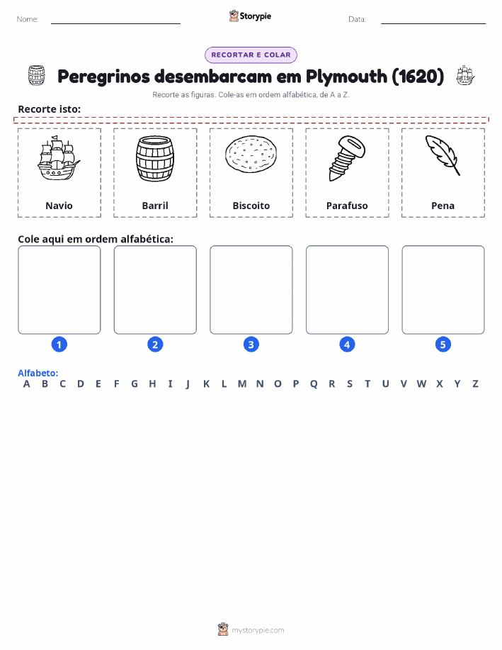 Recortar & Colar Alfabeto
