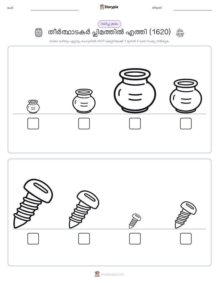 വലുപ്പം ക്രമം