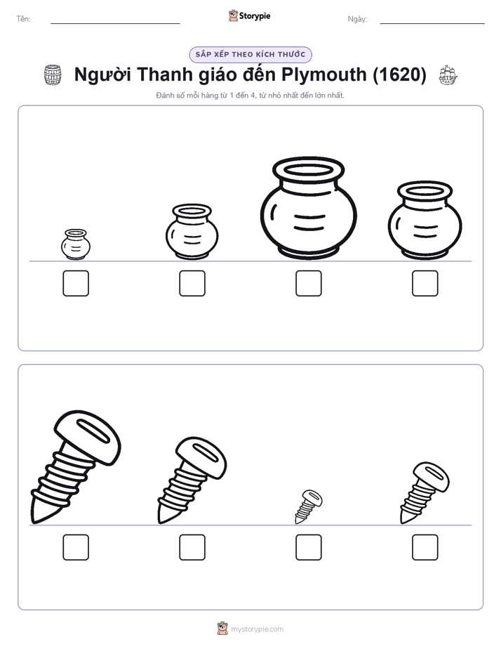 Thứ Tự Kích Thước