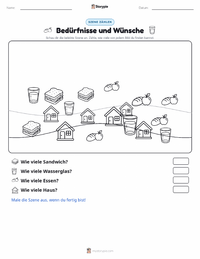 Bedürfnisse und Wünsche druckbare Arbeitsblatt Vorschau