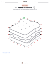 Needs and wants printable worksheet preview