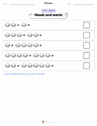 Needs and wants printable worksheet preview
