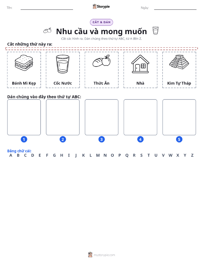 Cắt & Dán Chữ Cái