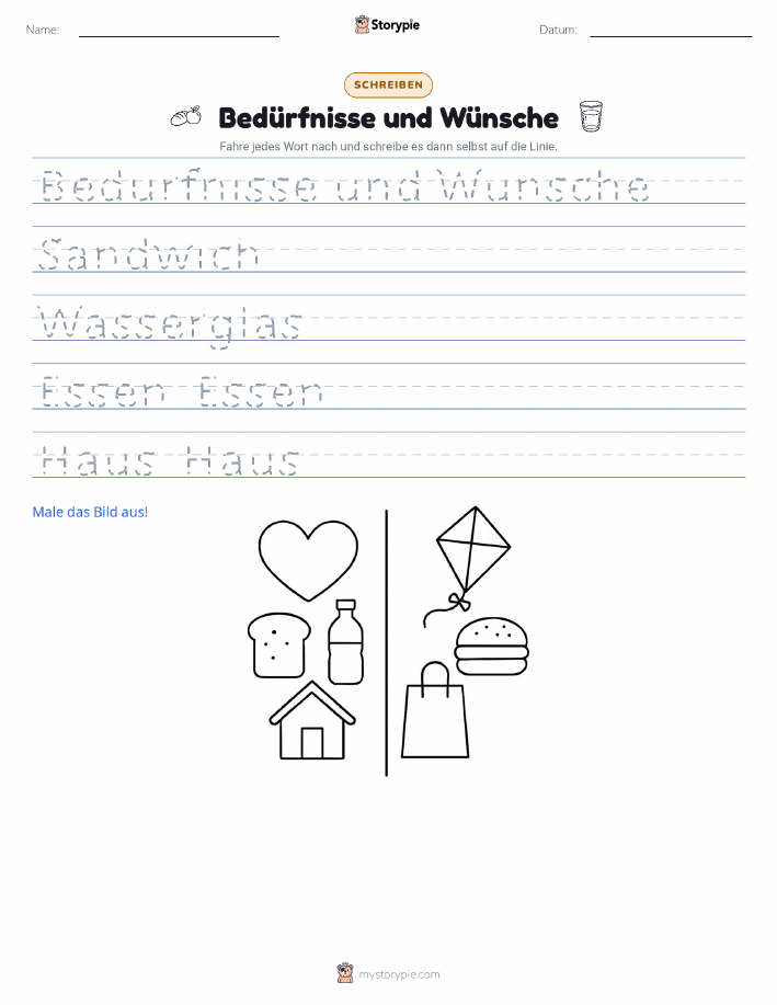 Schreibübung
