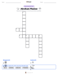 Abraham Maslow druckbare Arbeitsblatt Vorschau