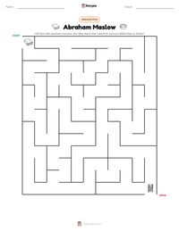 Abraham Maslow druckbare Arbeitsblatt Vorschau